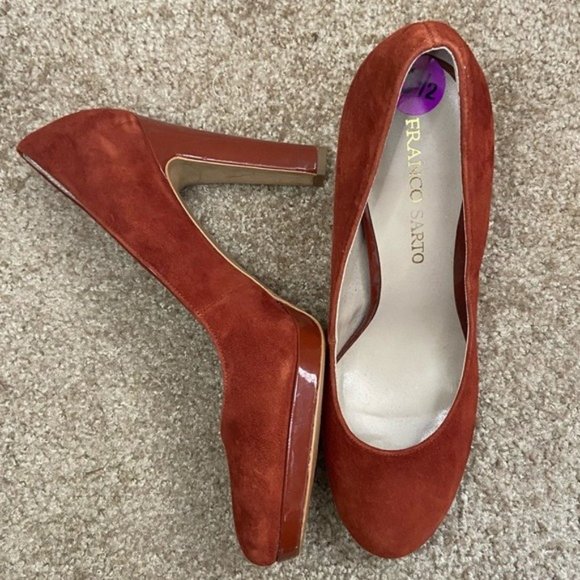 Franco Sarto Shoes - Franco Sarto Rust 4" Suede-like Heels Pumps size 8 1/2